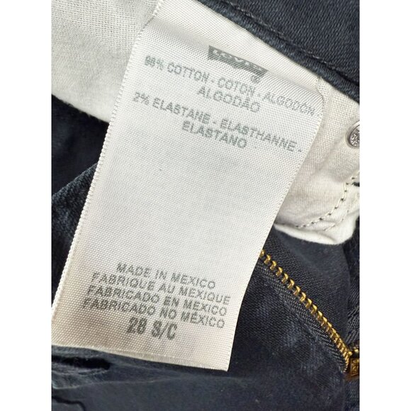 LEVI'S Bold Curve Skinny Dark Wash Black Jeans Size 28 Womens - Picture 5 of 10